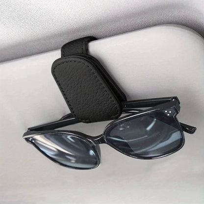 Porte-lunettes de soleil pour voiture en cuir