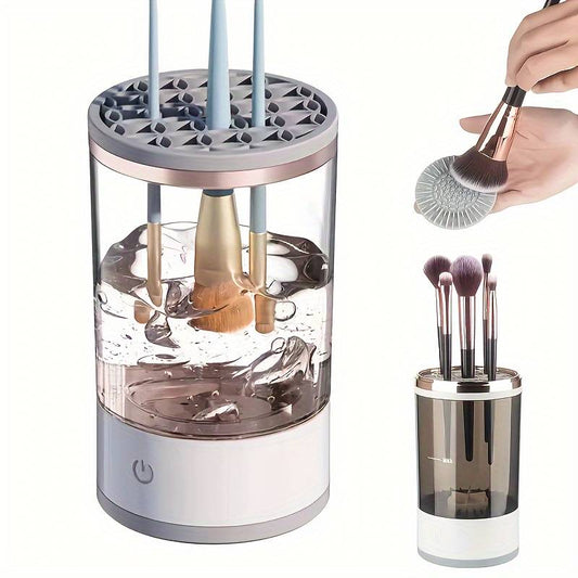 Nettoyeur de pinceaux de maquillage électrique portable