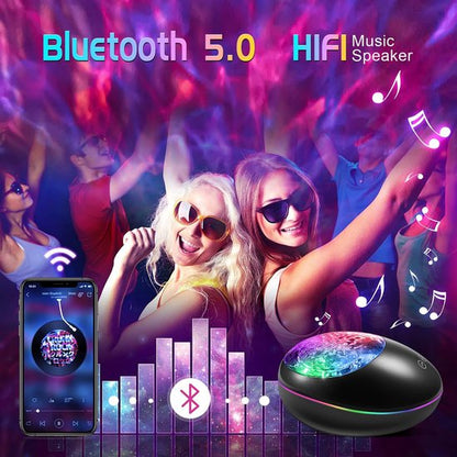 Projecteur "Ambiance Étoilée" Bluetooth avec haut-parleur et télécommande